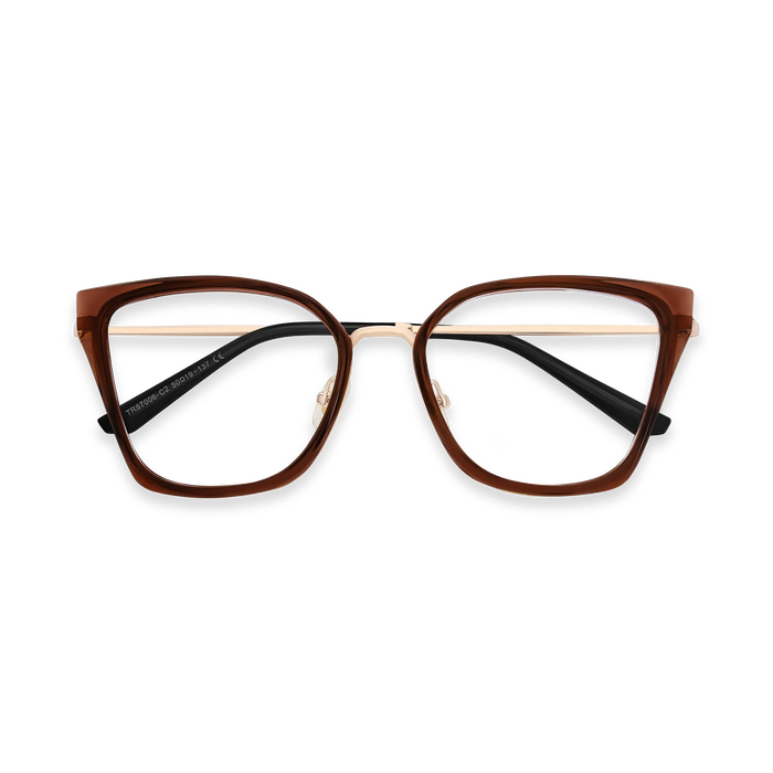 Eydology Lainey Gold/Crystal Brown Glasses 1