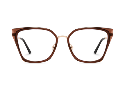 Eydology Lainey Gold/Crystal Brown Glasses 2