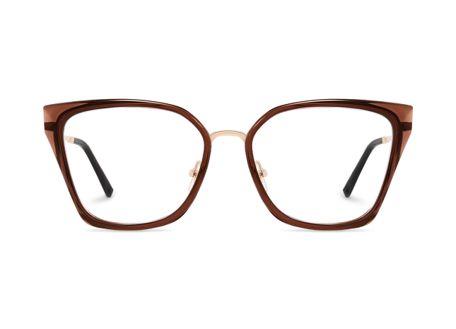 Eydology Lainey Gold/Crystal Brown Glasses 2