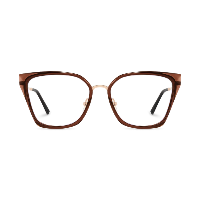 Eydology Lainey Gold/Crystal Brown Glasses 2