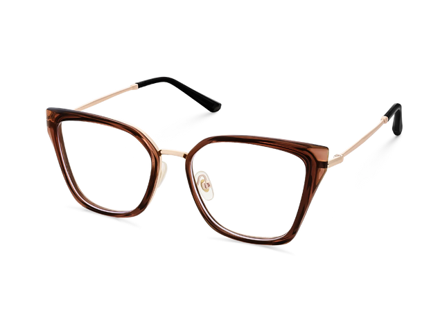 Eydology Lainey Gold/Crystal Brown Glasses 3