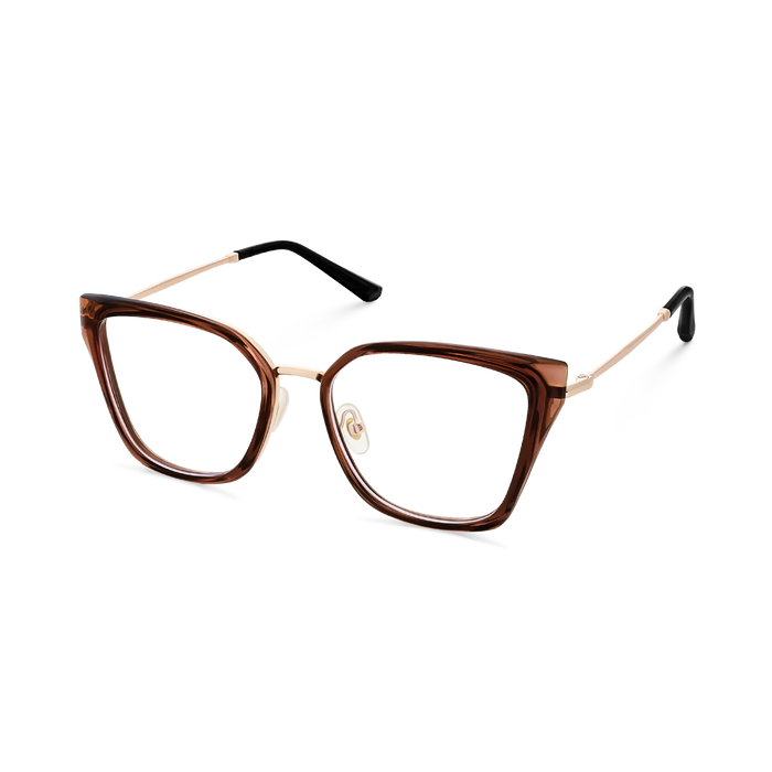 Eydology Lainey Gold/Crystal Brown Glasses 3