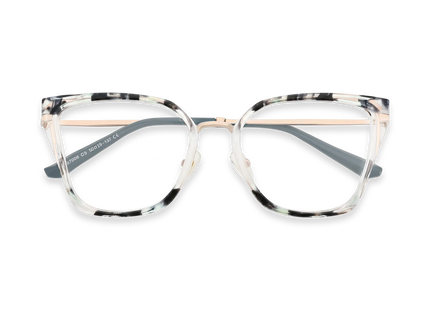 Eydology Lainey Gold/Grey Stripes Glasses 1