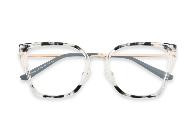 Eydology Lainey Gold/Grey Stripes Glasses 1