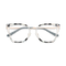 Eydology Lainey Gold/Grey Stripes Glasses 1