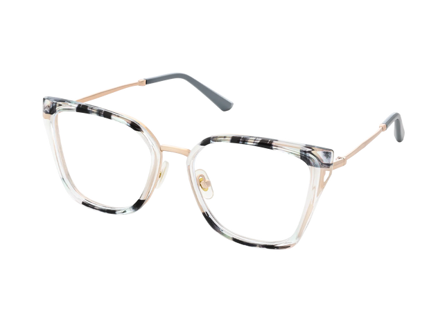 Eydology Lainey Gold/Grey Stripes Glasses 3
