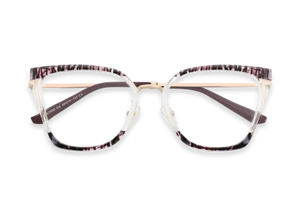 Eydology Lainey Gold/Purple Stripes Glasses 1