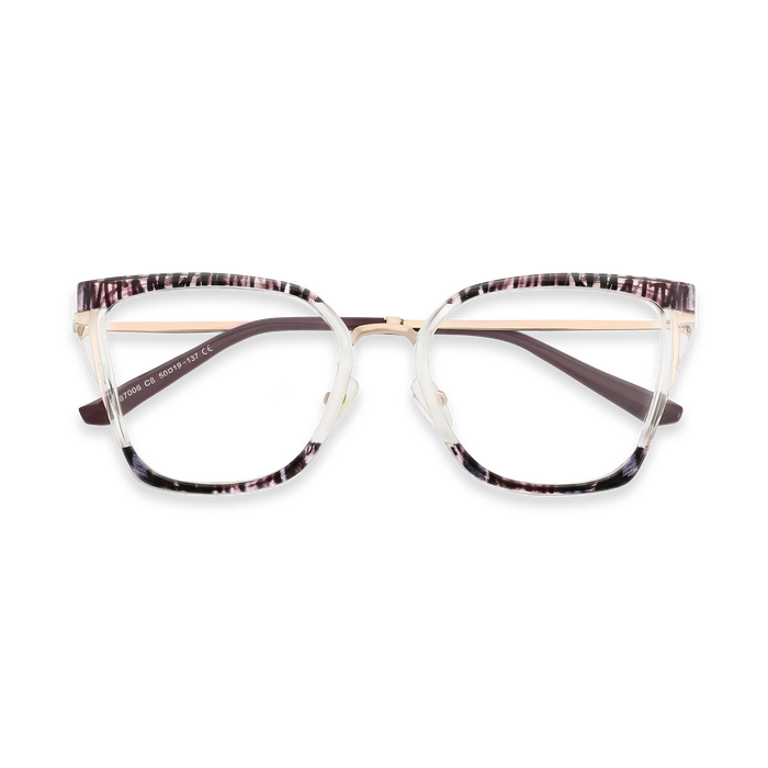 Eydology Lainey Gold/Purple Stripes Glasses 1