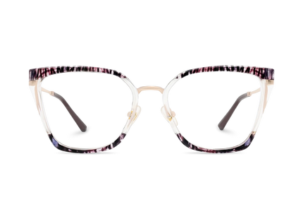 Eydology Lainey Gold/Purple Stripes Glasses 2