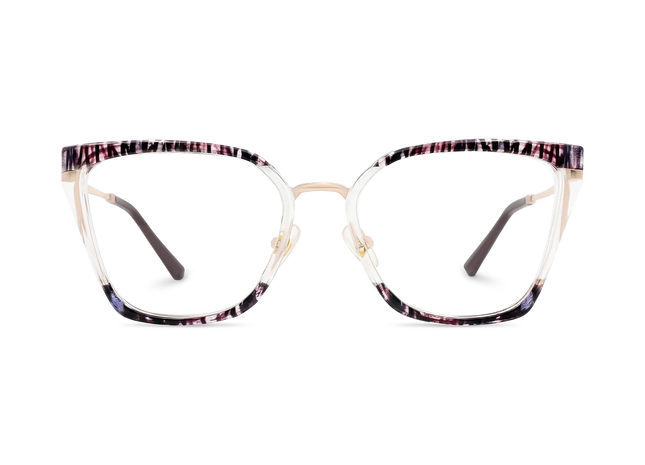 Eydology Lainey Gold/Purple Stripes Glasses 2