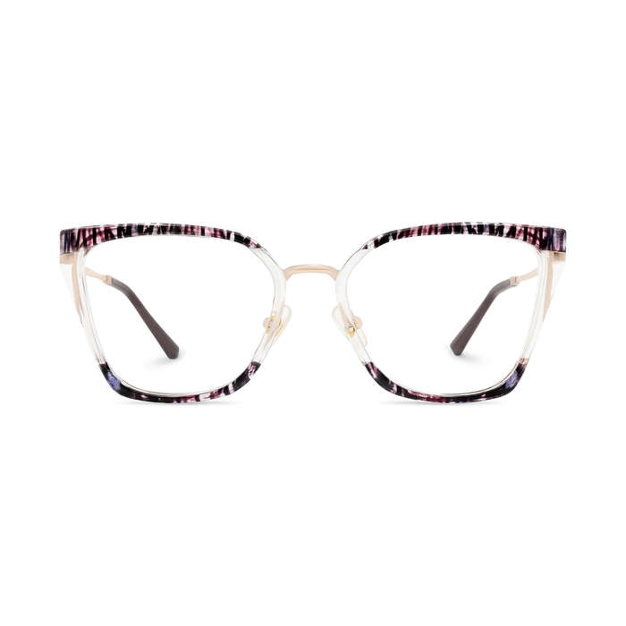 Eydology Lainey Gold/Purple Stripes Glasses 2
