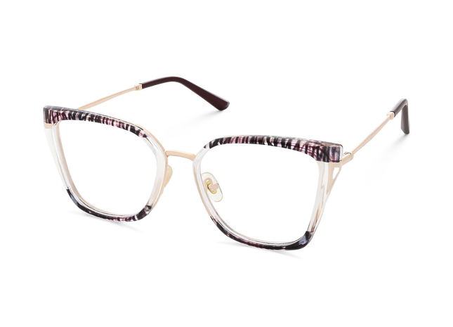 Eydology Lainey Gold/Purple Stripes Glasses 3