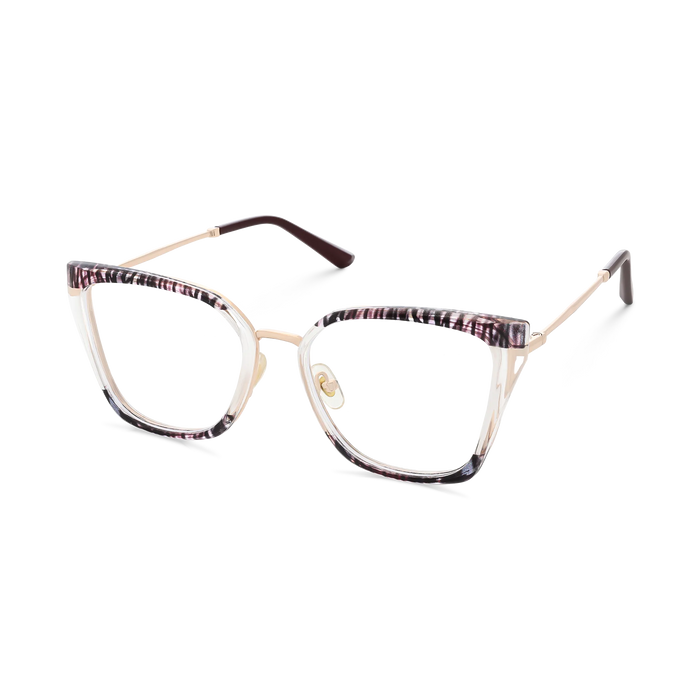 Eydology Lainey Gold/Purple Stripes Glasses 3