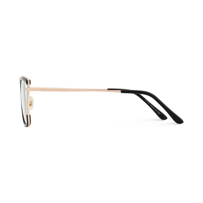 Eydology Lane Gold/Black Square Women's Glasses 5