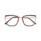 Eydology Lane Gold/Brown Square Women's Glasses 1