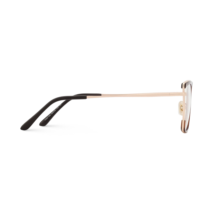Eydology Lane Gold/Brown Square Women's Glasses 4