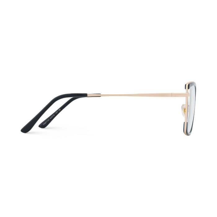 Eydology Lane Gold/Dust Blue Square Women's Glasses 4