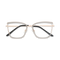 Eydology Lane Gold/Grey Square Women's Glasses 1