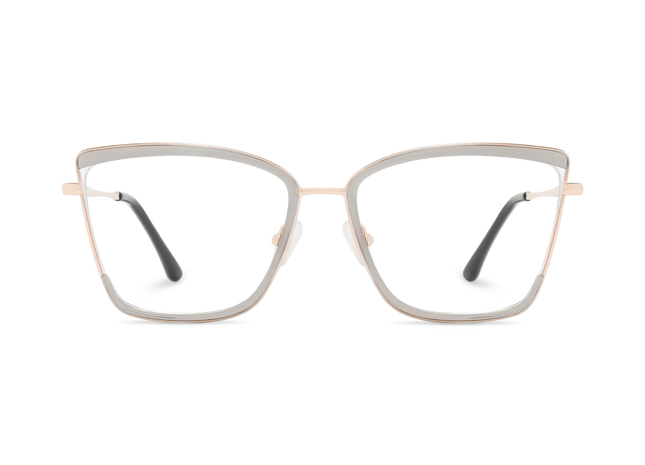 Eydology Lane Gold/Grey Square Women's Glasses 2