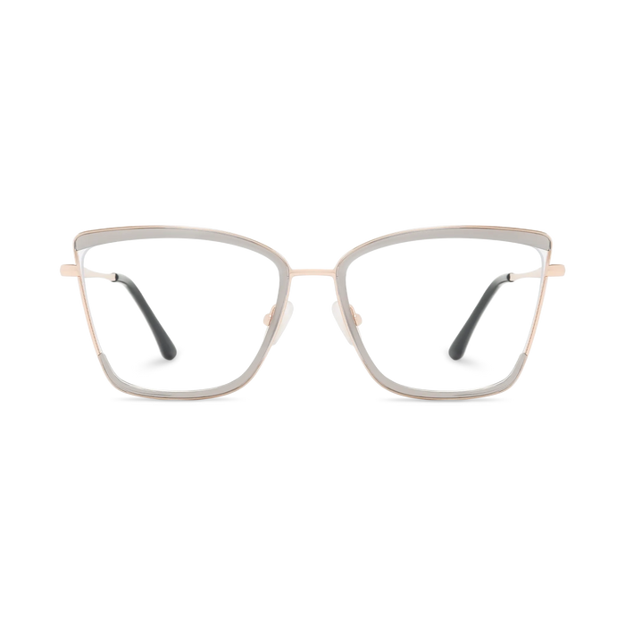 Eydology Lane Gold/Grey Square Women's Glasses 2