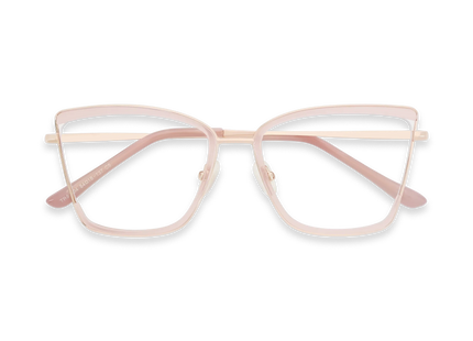 Eydology Lane Gold/Pink Square Women's Glasses 1