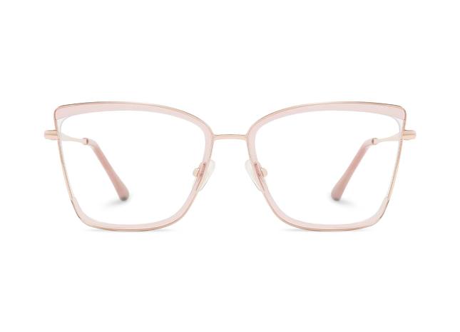 Eydology Lane Gold/Pink Square Women's Glasses 2