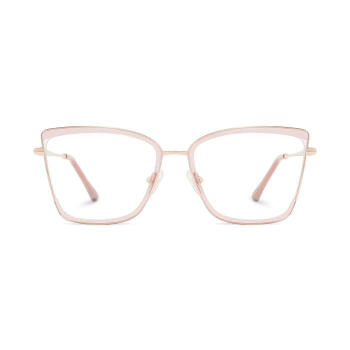 Eydology Lane Gold/Pink Square Women's Glasses 2