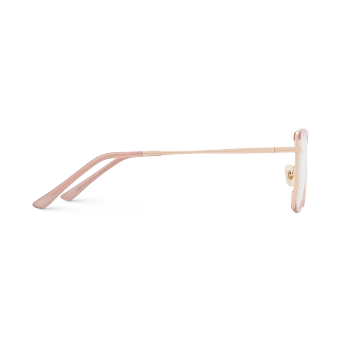 Eydology Lane Gold/Pink Square Women's Glasses 4
