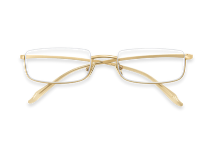 Eydology Layla Gold Semi-Rimless Glasses 1