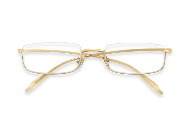 Eydology Layla Gold Semi-Rimless Glasses 1