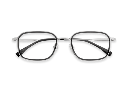 Eydology Layton Dark Grey/Chrome Glasses 1
