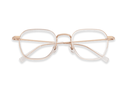 Eydology Leighton Clear White/Rose Gold Glasses 1