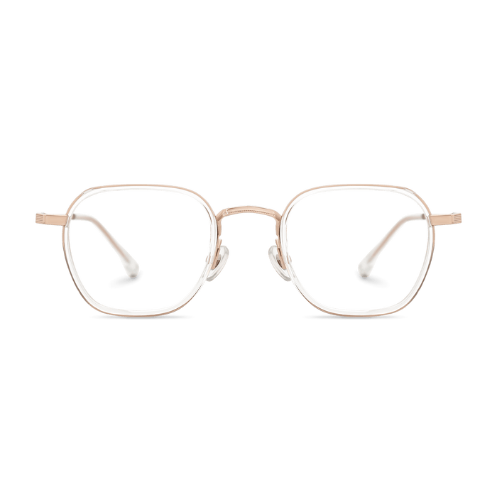 Eydology Leighton Clear White/Rose Gold Glasses 2