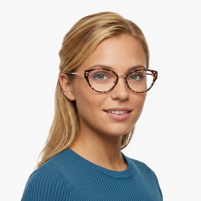 Eydology Leilani Pink Tortoise/Rose Gold Glasses 4