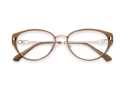 Eydology Leilani Transparent Light Brown/Rose Gold Glasses 1
