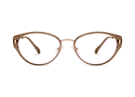 Eydology Leilani Transparent Light Brown/Rose Gold Glasses 2