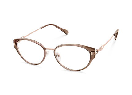 Eydology Leilani Transparent Light Brown/Rose Gold Glasses 3