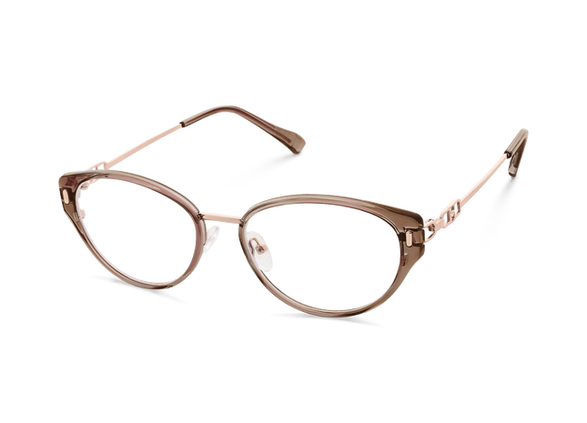 Eydology Leilani Transparent Light Brown/Rose Gold Glasses 5