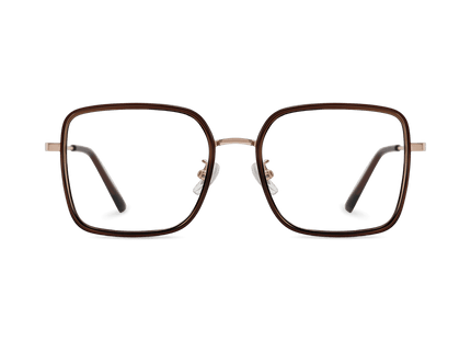 Eydology Leonel Dark Brown/Rose Gold Eyewear 1