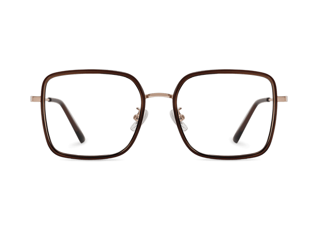 Eydology Leonel Dark Brown/Rose Gold Eyewear 1