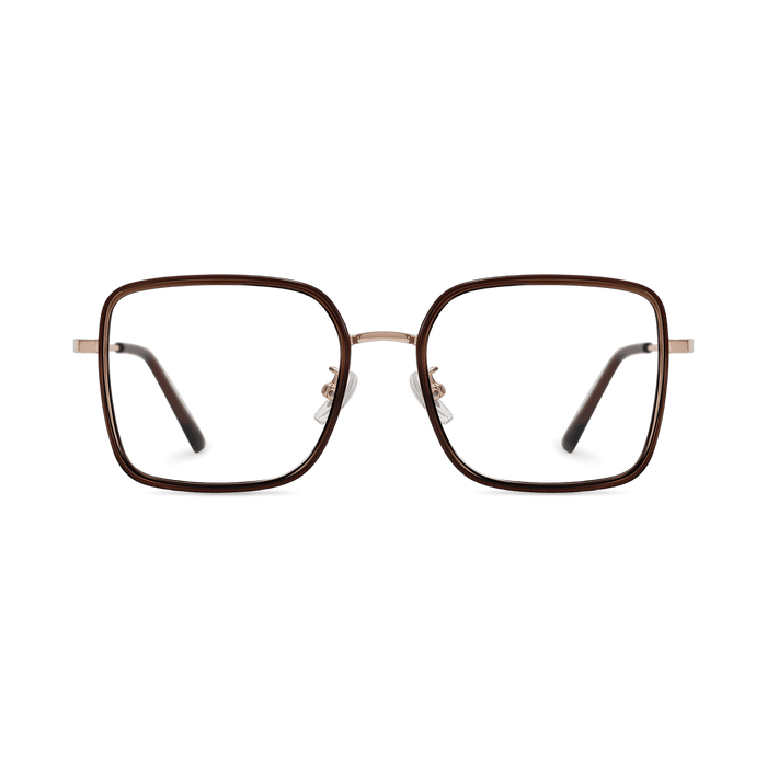 Eydology Leonel Dark Brown/Rose Gold Eyewear 1