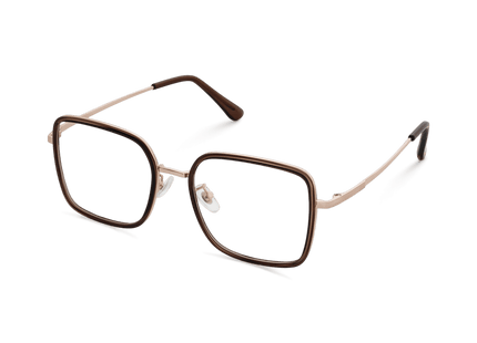 Eydology Leonel Dark Brown/Rose Gold Eyewear 2