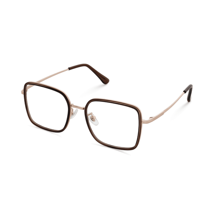 Eydology Leonel Dark Brown/Rose Gold Eyewear 2