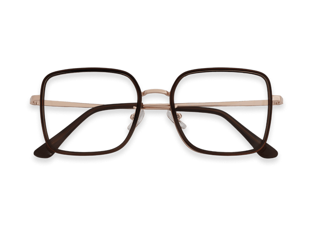 Eydology Leonel Dark Brown/Rose Gold Eyewear 3