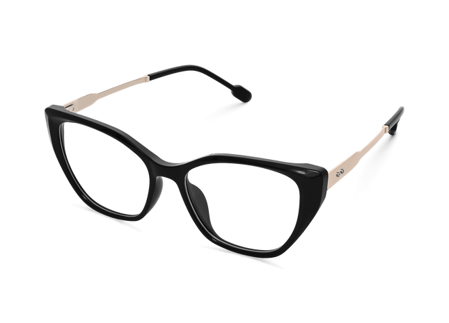 Eydology Lina Black/Light Gold Glasses 3