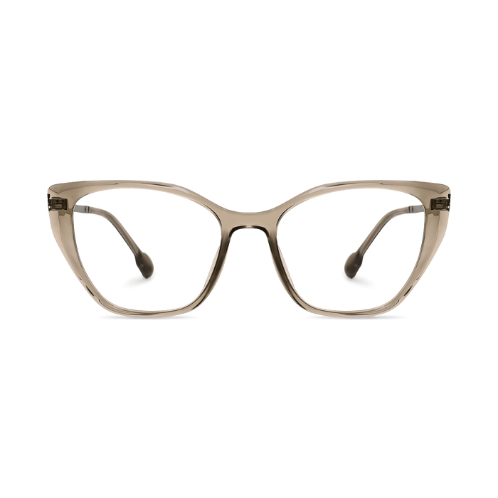 Eydology Lina Clear Brown/Gun Glasses 2