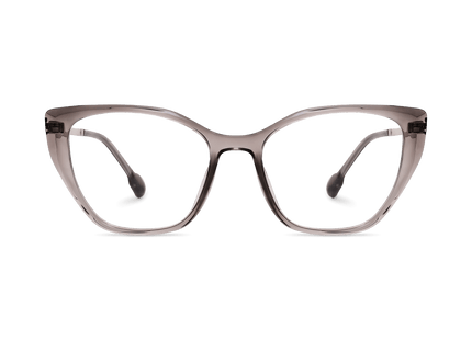 Eydology Lina Clear Grey Light Orange inside/Silver Glasses 2