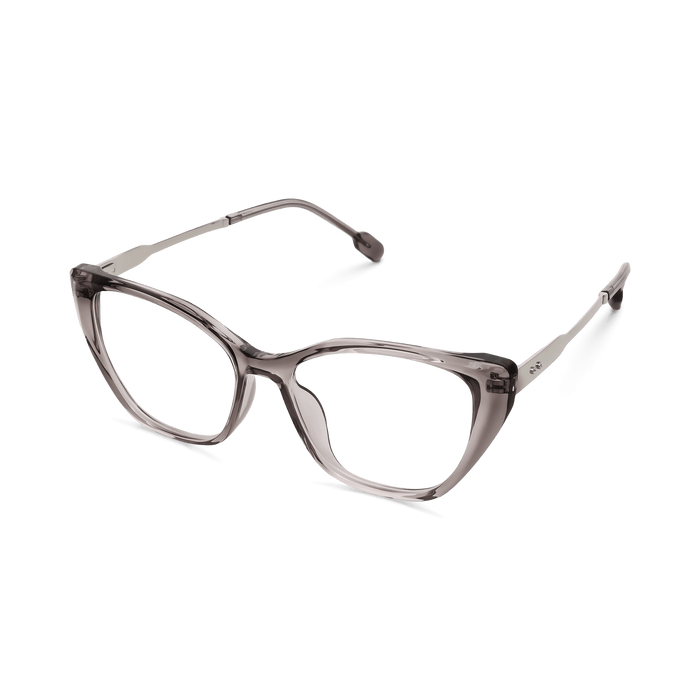 Eydology Lina Clear Grey Light Orange inside/Silver Glasses 3