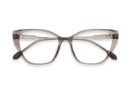 Eydology Lina Clear Light Grey Pink/Silver Glasses 1