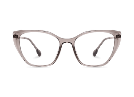 Eydology Lina Clear Light Grey Pink/Silver Glasses 2